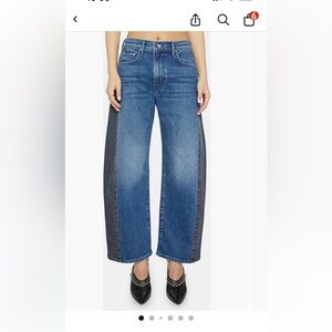 Women's Blue and Black Ankle Jeans